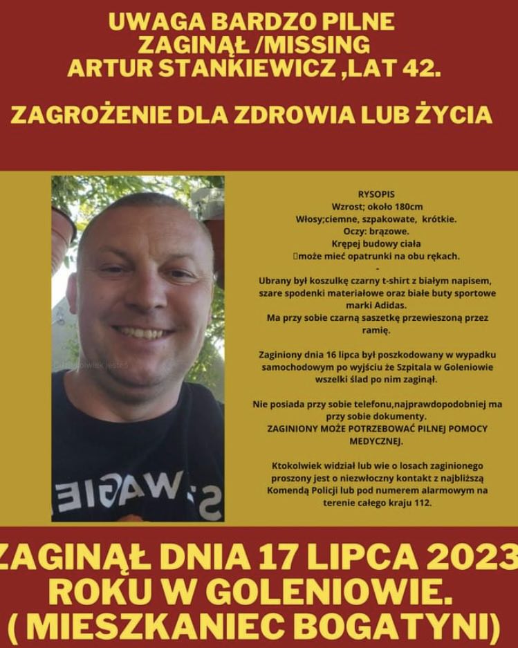 Zaginął mężczyzna