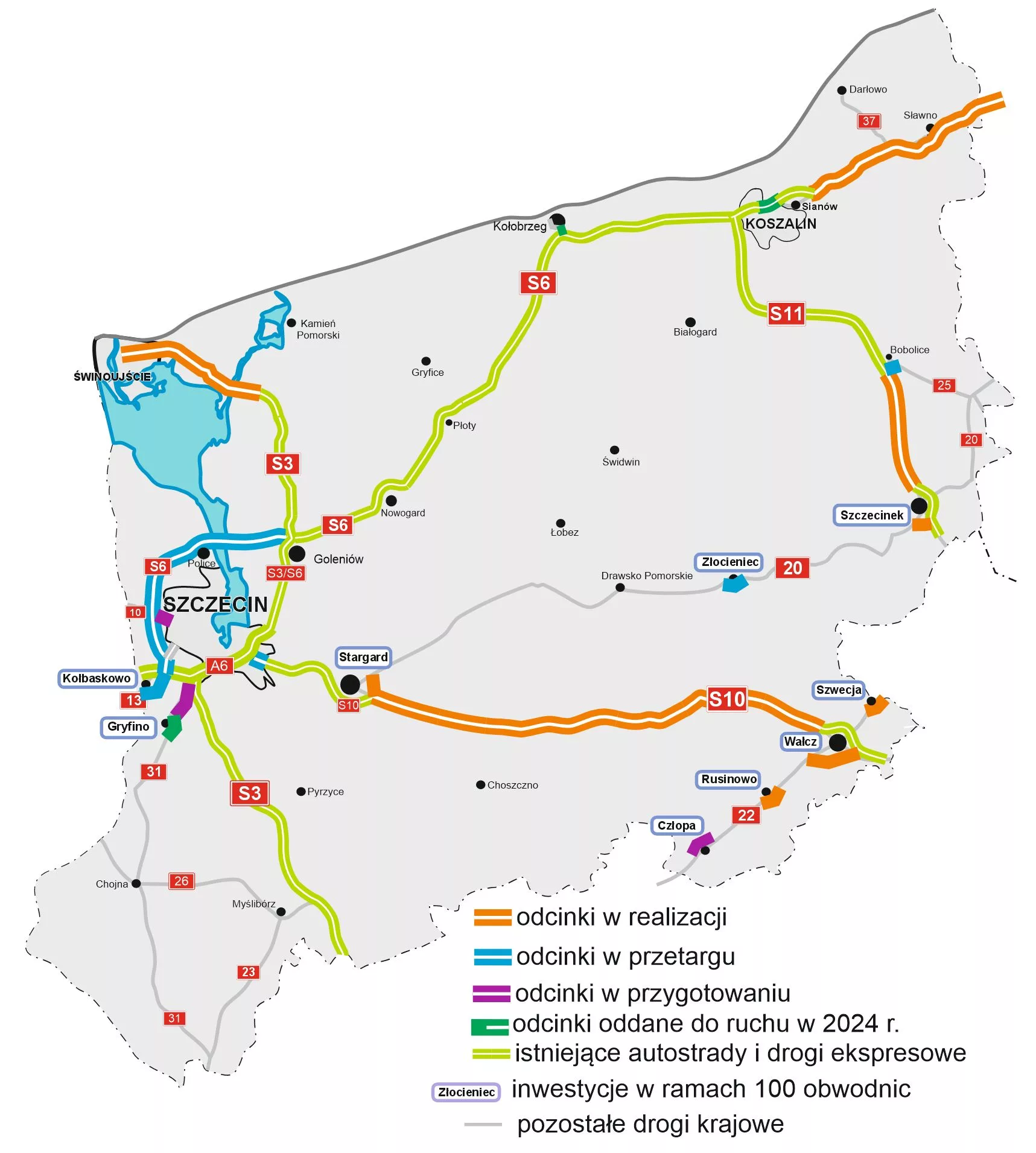 Rok 2024 na zachodniopomorskich drogach krajowych